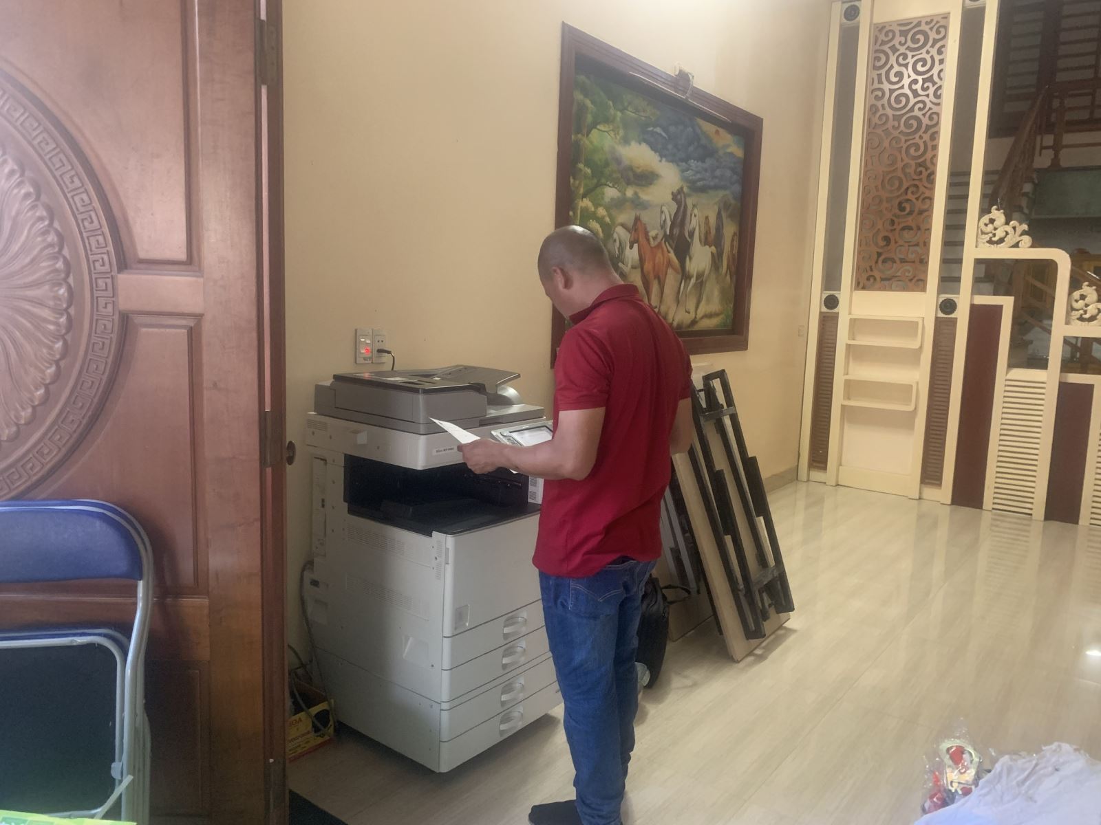 Lắp máy photocopy cho khách hàng tại Hà Nội và Thanh Hóa